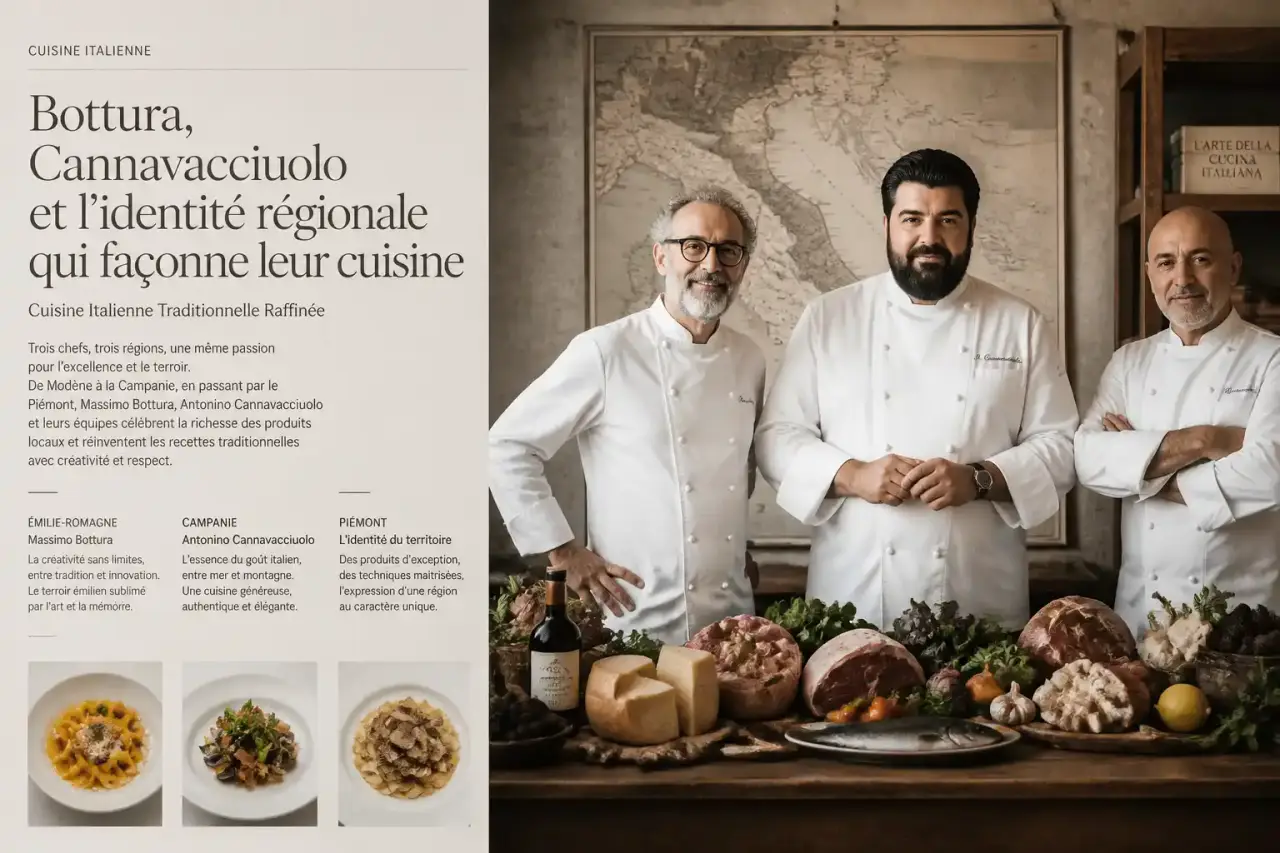 Chef cuisinier italien : Bottura, Cannavacciuolo et l'identité régionale qui façonne leur cuisine