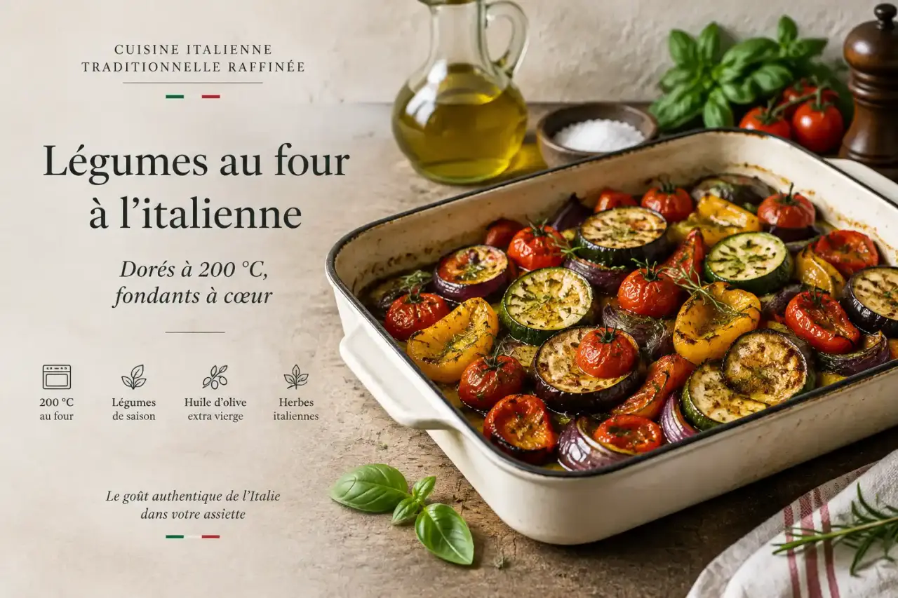 Recette de légumes au four à l’italienne : dorés à 200 °C, fondants à cœur