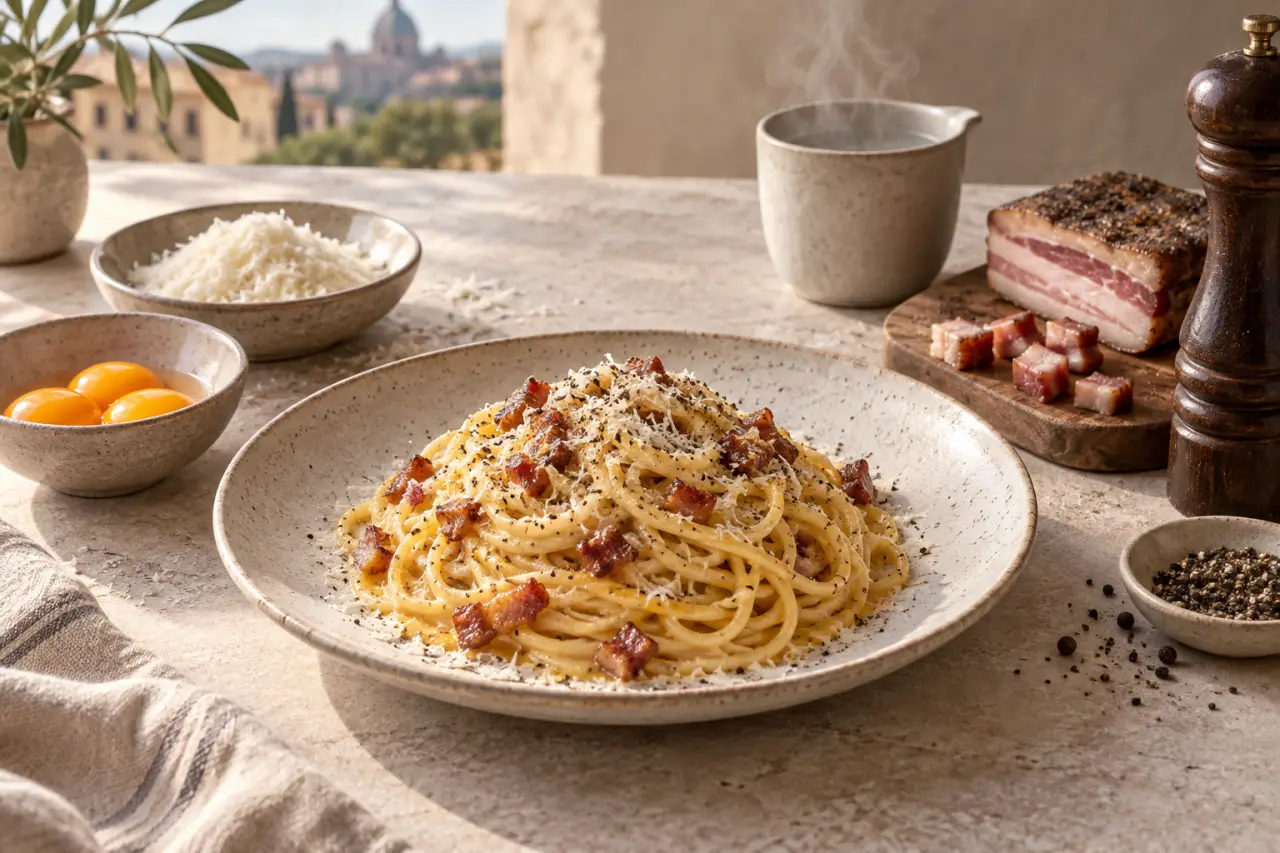 Pâtes carbonara : pourquoi la crème est une erreur et comment réussir l'émulsion romaine