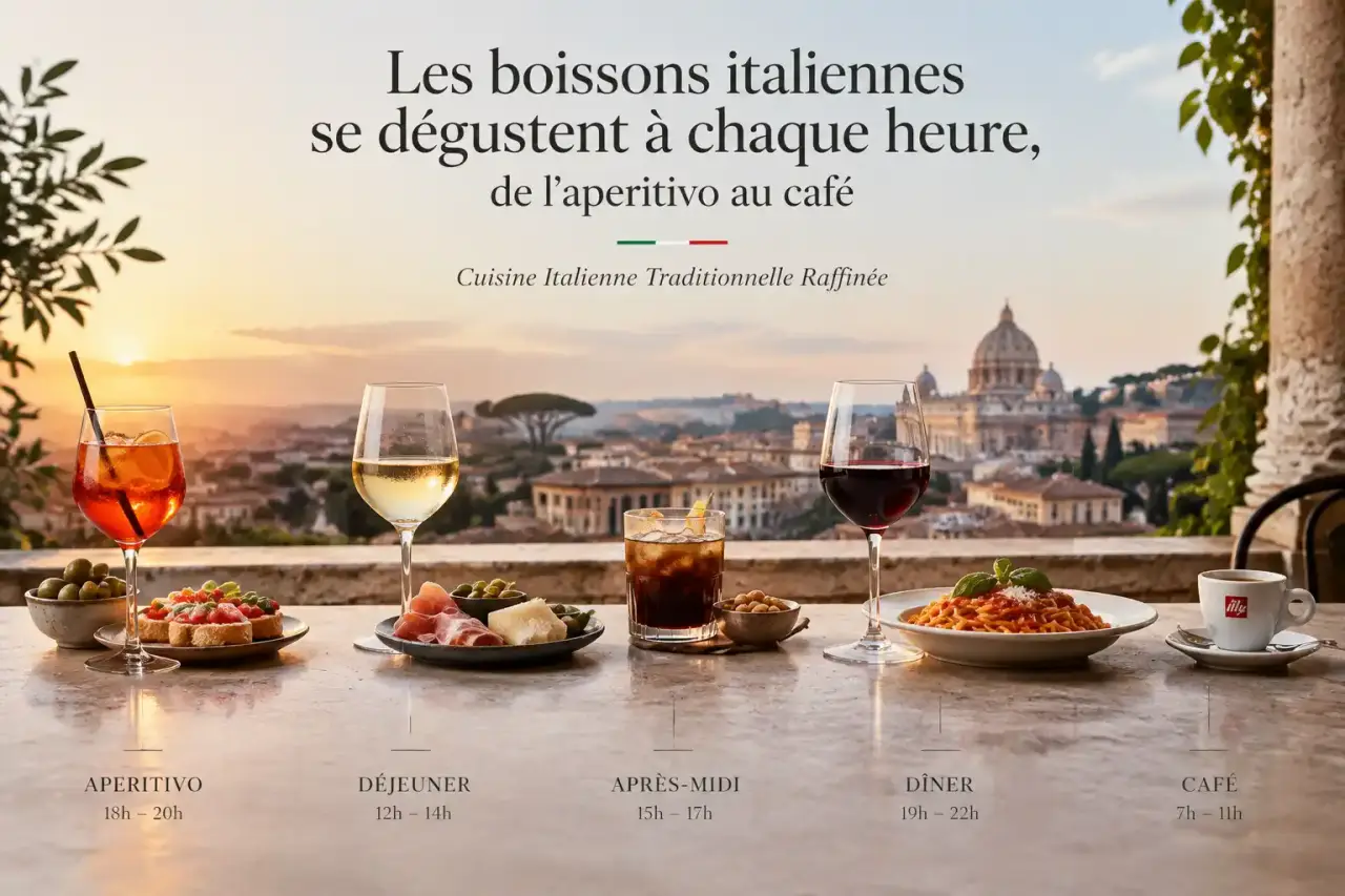 Les boissons italiennes se dégustent à chaque heure, de l’aperitivo au café