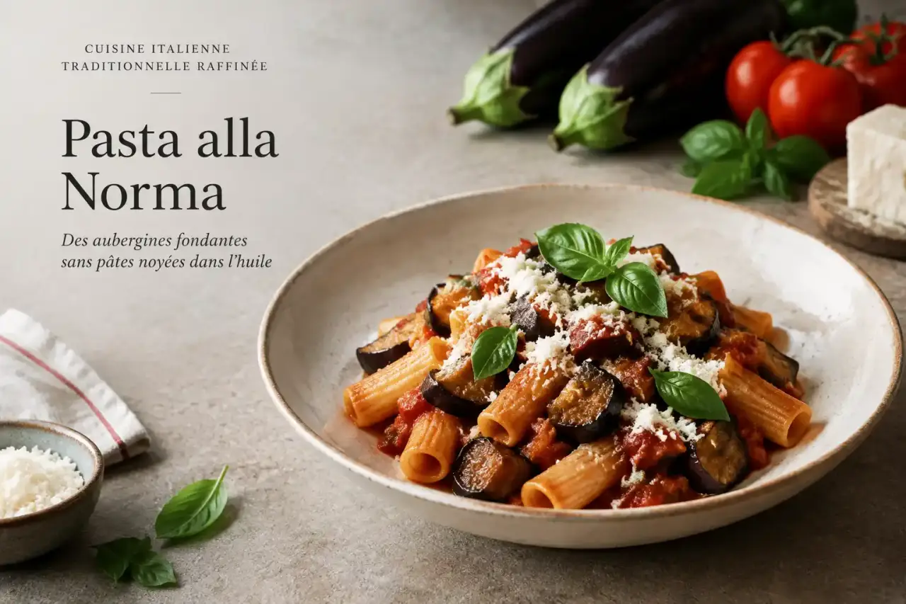 Pasta alla Norma : des aubergines fondantes sans pâtes noyées dans l’huile