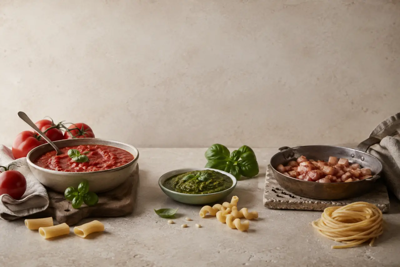 Quelle sauce italienne pour vos pâtes, tomate, basilic ou guanciale ?
