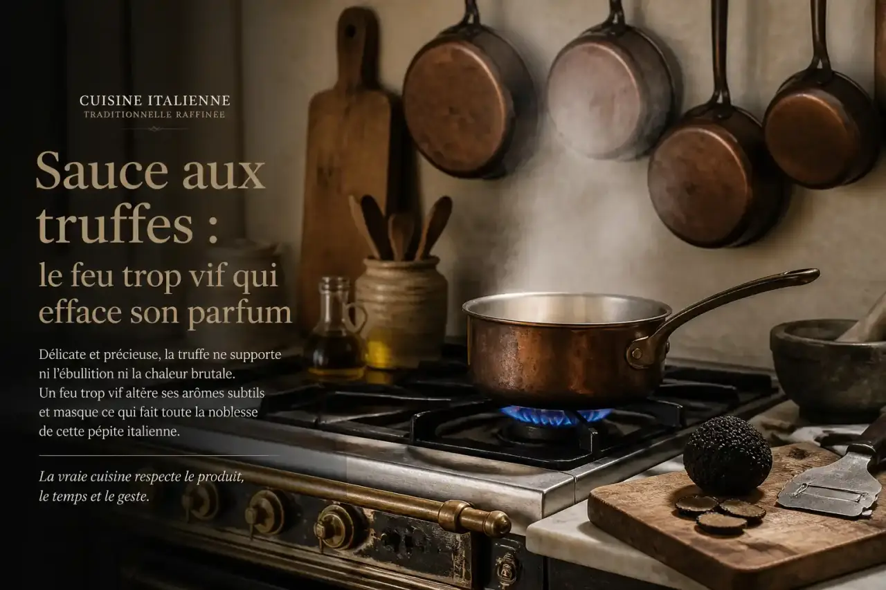 Sauce aux truffes : le feu trop vif qui efface son parfum